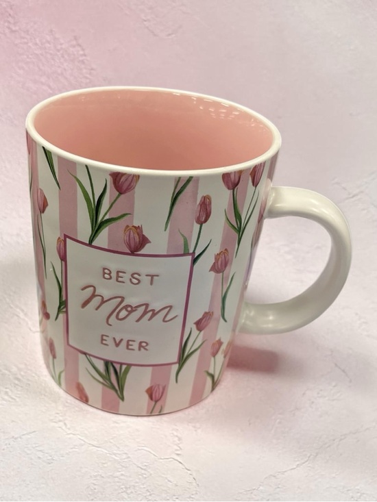 Other - Best Mom Ever Pink Floral Ceramic Mug - NWT